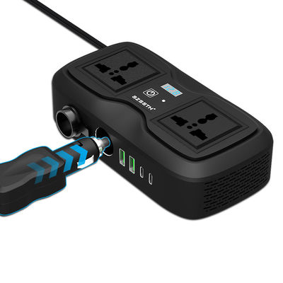 200 Watt Charger Universal Socket 2 AC 2 USB Ports DC 12V to 110V 220V Converter 200W GaN PD Fast Car Power Inverter