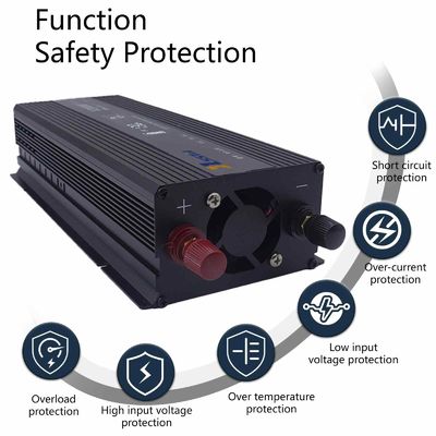 Bom preço. Inversor de energia portátil de 1200W 12V/24V DC para 110V/220V AC para acampamento e emergências Onda senoidal pura on-line