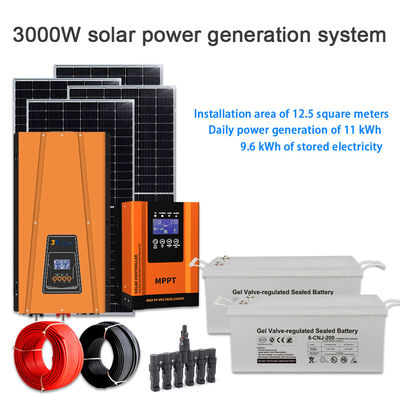 Bom preço. Kit de sistema solar de 3KW OEM & ODM com armazenamento de bateria e painéis monocristalinos para parcerias B2B on-line
