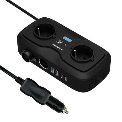 Inversor de energia do carro DC 12v a 110v Ac duplo USB 3.1A GaN PD carregador rápido