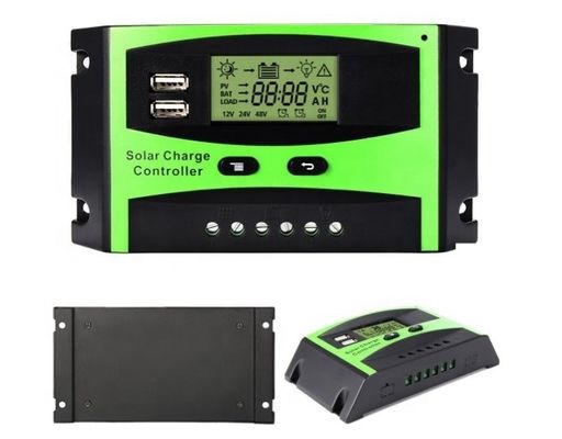 Manual 10A 50A 60A 20A 30A Controladores de carregador solar PWM 24V 12VDC lâmpada de saída