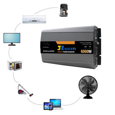 Bom preço. 5000W 6000W Inverter de potência de onda senoidal pura Dc 12V 24V 48V a Ac 110V 220V 230V on-line