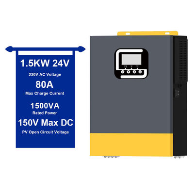 Protecção contra sobrecarga 1.5KVA 1500W Inverter solar Inbuilt 40A MPPT Controlador de carga
