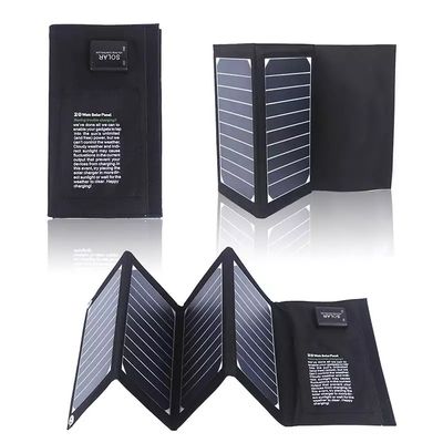 Célula de energia solar 20w Painel solar dobrável fácil de transportar Panela solar de acampamento leve