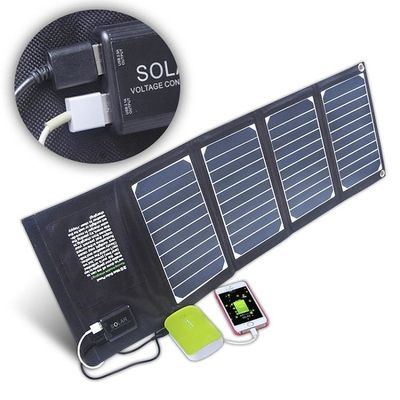 Carregador USB duplo 20W Saco de painel solar dobrável Papo de painéis solares Leve