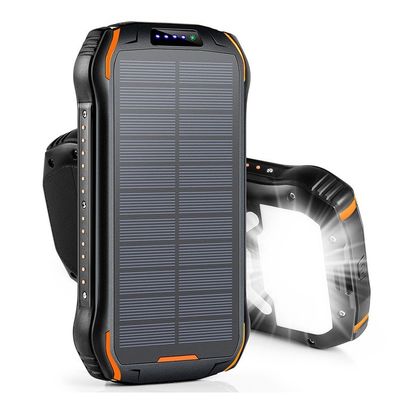 26800mAh Portable Solar Powerbank With Wireless Function IPX7 Impermeável