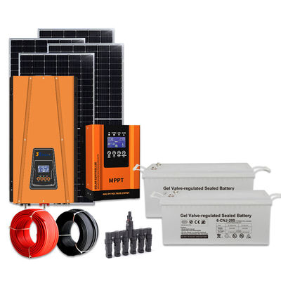 OEM ODM Kit de Sistema Solar 3Kw com Bateria de Armazenamento e Painéis de Silício Monocristalino
