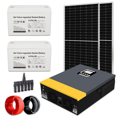 Sistema de energia solar de 1 kW com painel solar de silício monocristalino