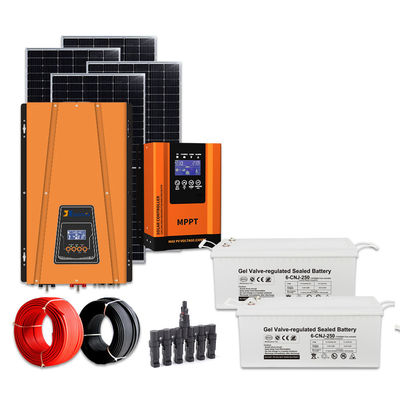 Kit Completo de Sistema Solar de 8 kW Fase Única Regular Voltagem AC Off Grid Inverter