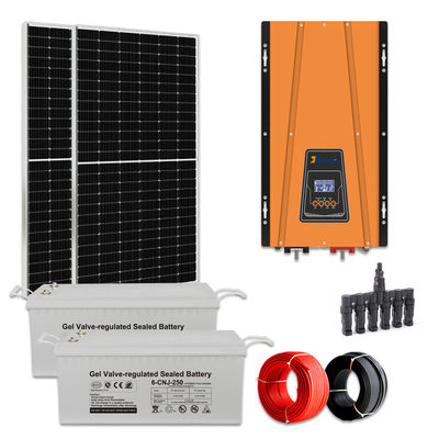 Home 2KW Sistema de painéis solares Kit solar completo off-grid com 48VDC Bateria de montagem em terra