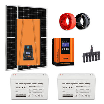 Sistema de Energia Solar de 1KW Desligado da Rede Sistema de Energia Solar para Casa 50Hz/60Hz