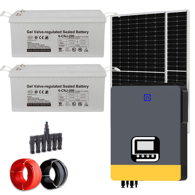 Sistema de energia solar de 10KW Sistema solar híbrido para casa com bateria GEL e onda sinusal pura