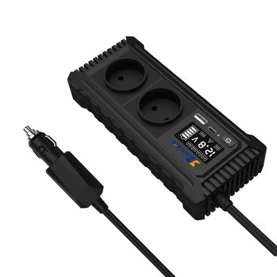 Inversor de energia de carro portátil de onda senoidal pura de 200W com USB tipo C