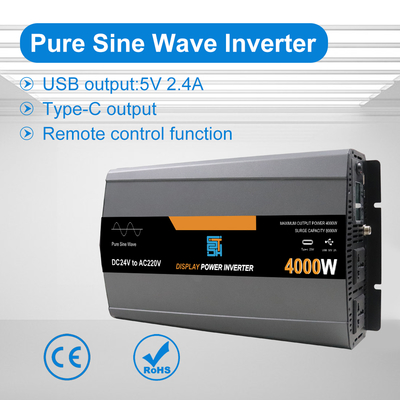 Bom preço. Inversor de potência de onda sinusoidal pura de 4000 W de 12 V / 24 V / 48 V a 110 V / 240 V AC on-line