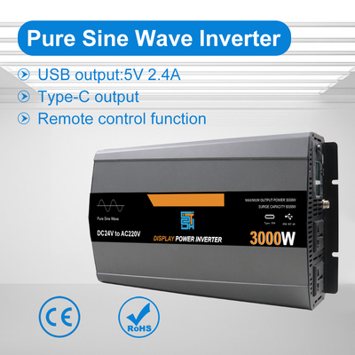 Inversor Solar de Onda Senoidal Pura 3000W 12V/24V/48V DC para 110V/220V AC