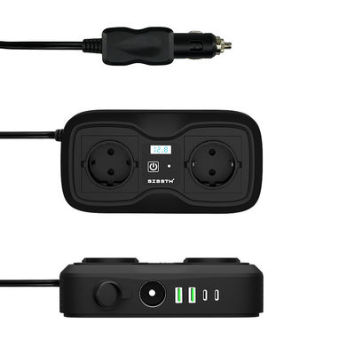 Bom preço. Inversor de Potência de Carro de 200W (167x87x44mm) 12V DC para 220V AC Conversor de Ondas Sinusoidais Modificado com Duas Portas USB on-line